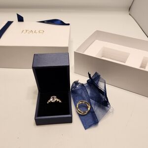 Italo Jewelry Eternity Oval Cut Wedding Band Eternity Band W free Rings. Size 10